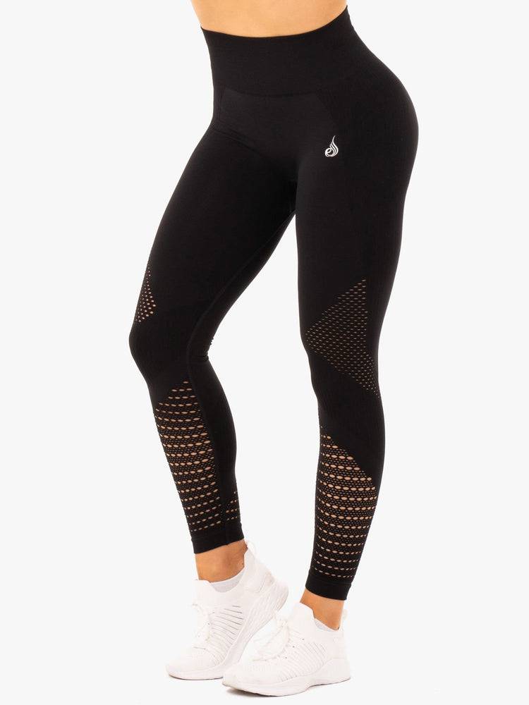 Ryderwear Women Leggings Electra Seamless Women\'s Leggings Black | CA2421OR