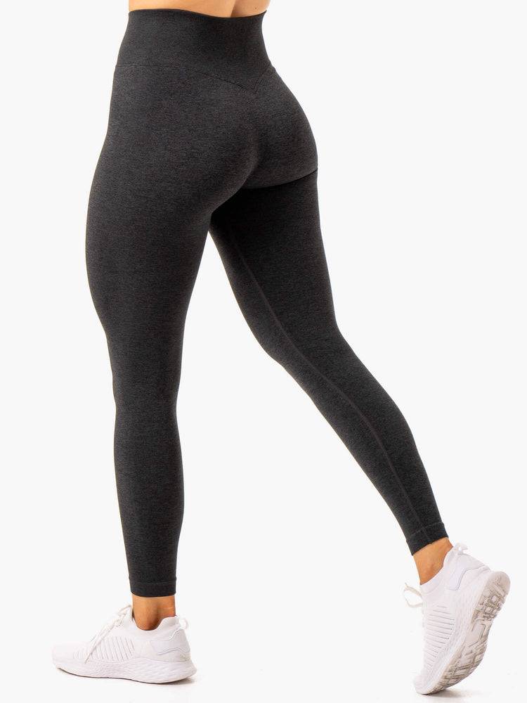 Ryderwear Women Leggings Essential Seamless Women's Leggings Black Marl | CA2381VD