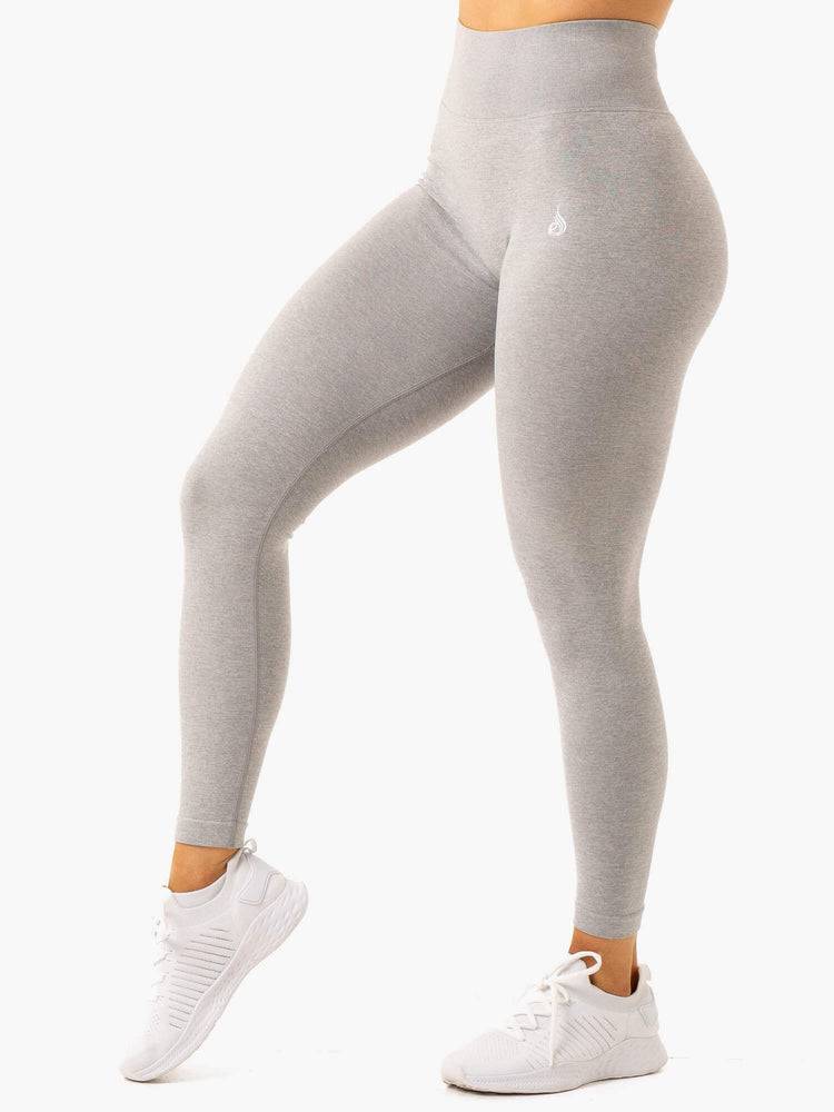 Ryderwear Women Leggings Essential Seamless Women's Leggings Light Grey Marl | CA2383XF