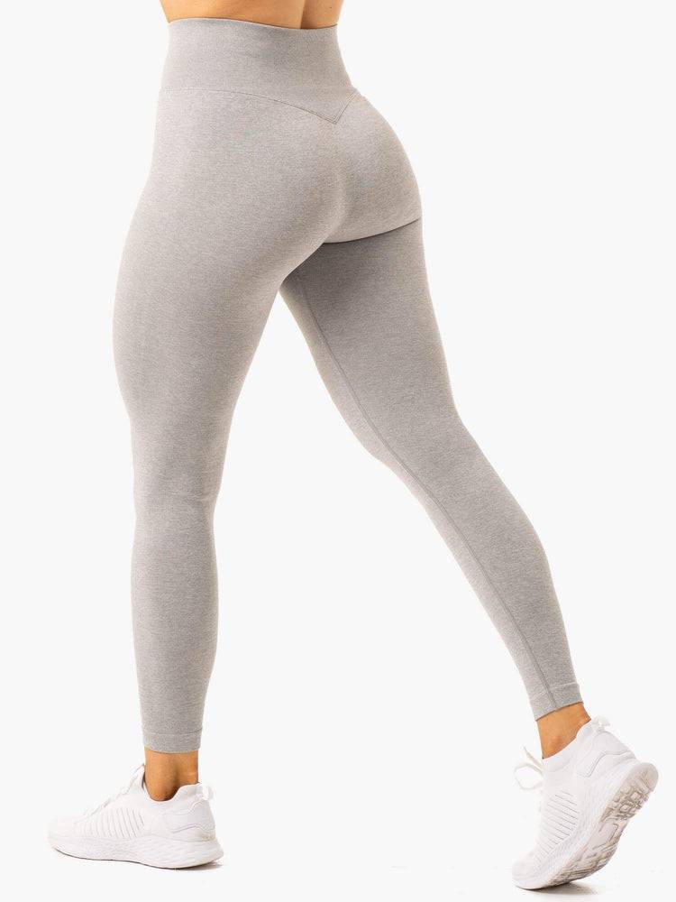 Ryderwear Women Leggings Essential Seamless Women\'s Leggings Light Grey Marl | CA2383XF