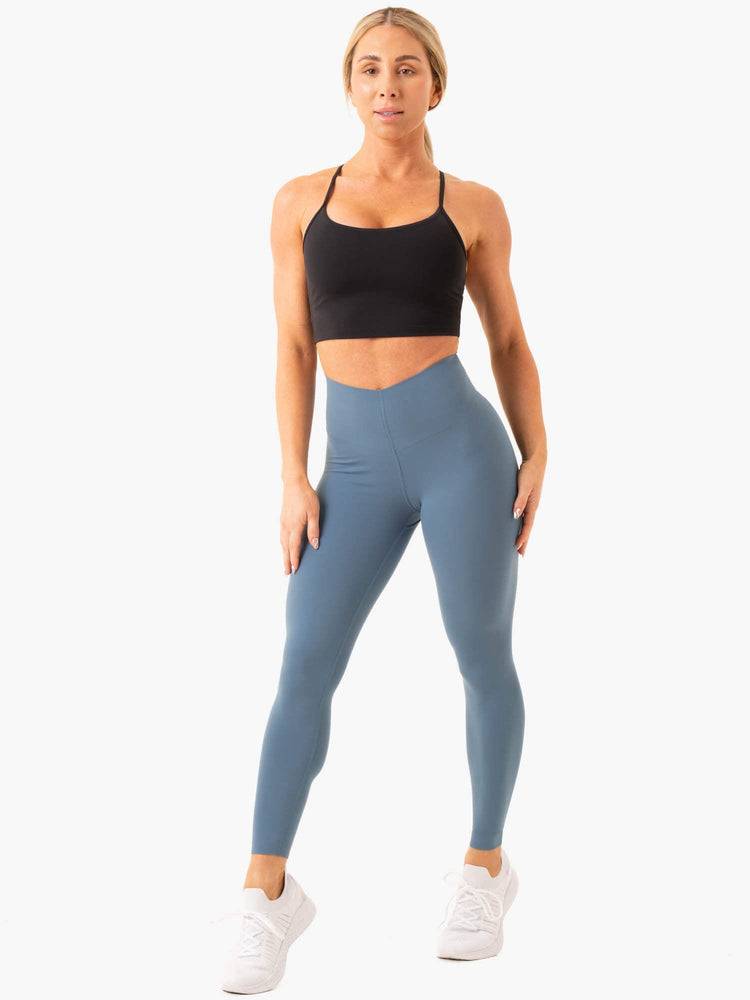 Ryderwear Women Leggings Extend Compression Women's Leggings Steel Blue | CA2364FM