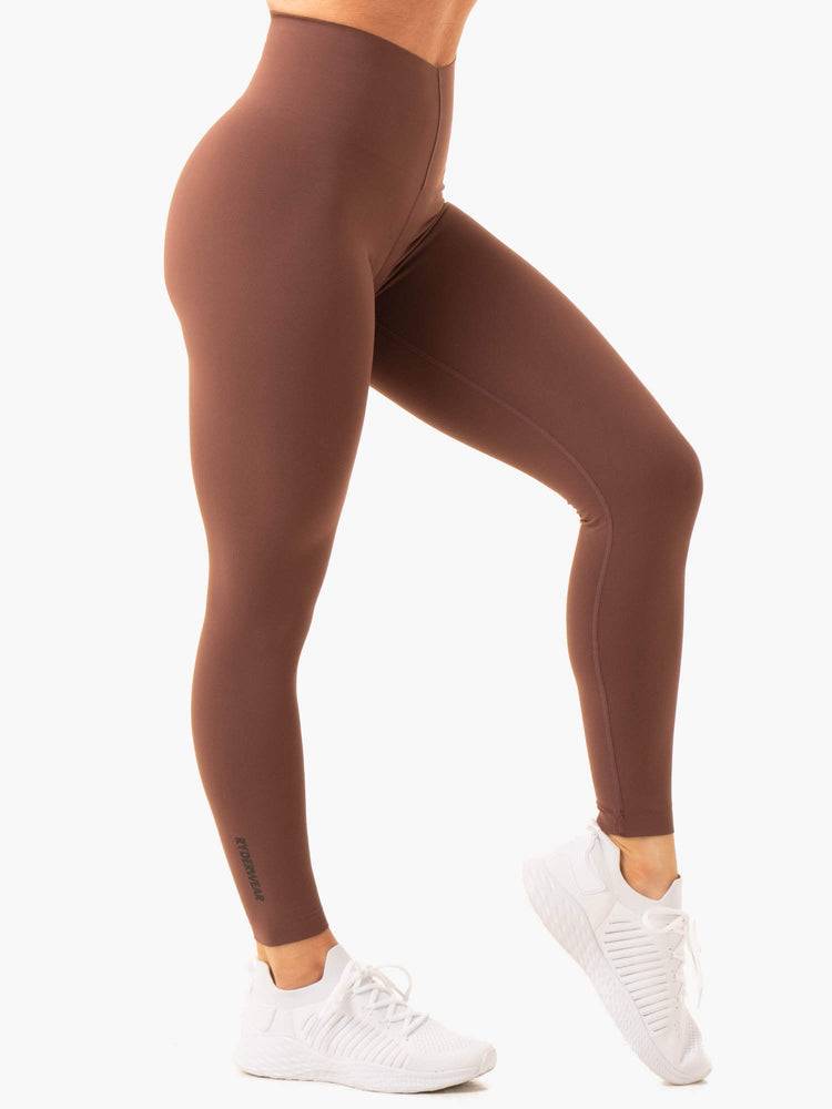 Ryderwear Women Leggings Extend Compression Women's Leggings Chocolate | CA2371UT