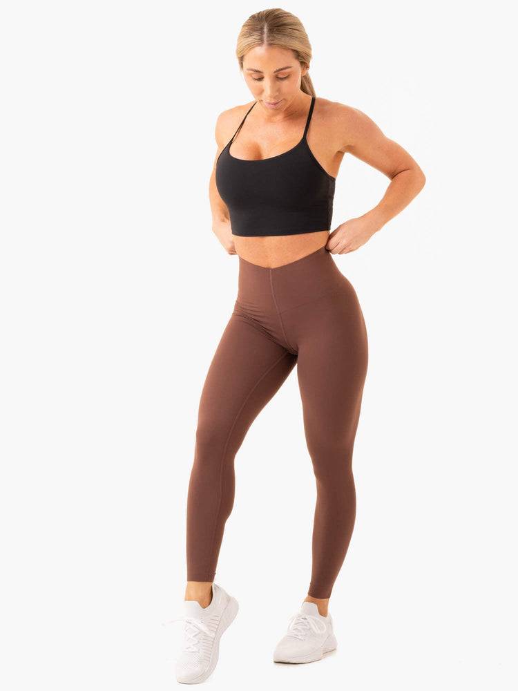 Ryderwear Women Leggings Extend Compression Women's Leggings Chocolate | CA2371UT