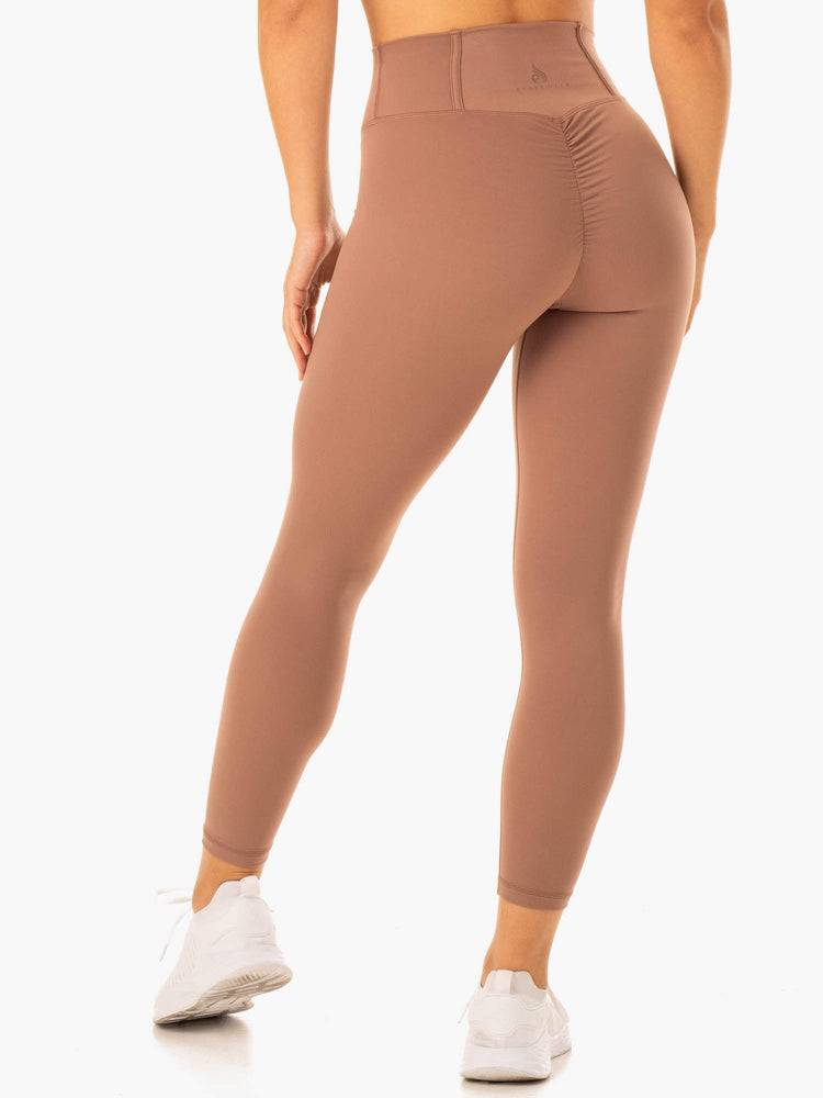 Ryderwear Women Leggings Form Scrunch Bum Women's Leggings Mocha | CA2353NB