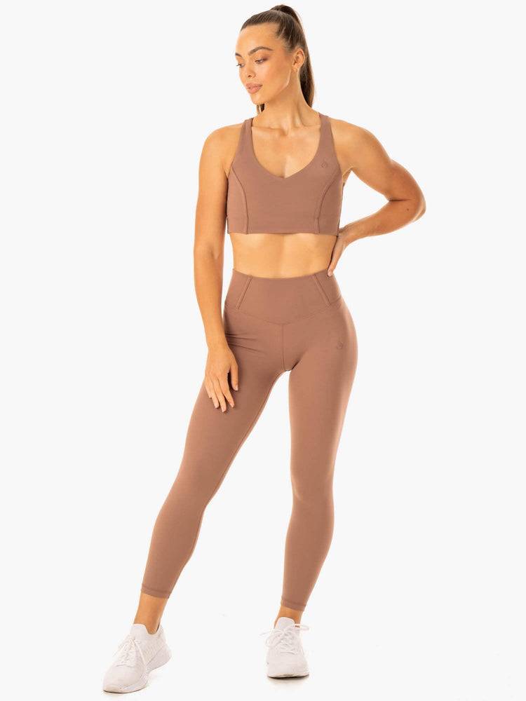 Ryderwear Women Leggings Form Scrunch Bum Women's Leggings Mocha | CA2353NB