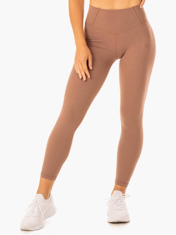 Ryderwear Women Leggings Form Scrunch Bum Women\'s Leggings Mocha | CA2353NB