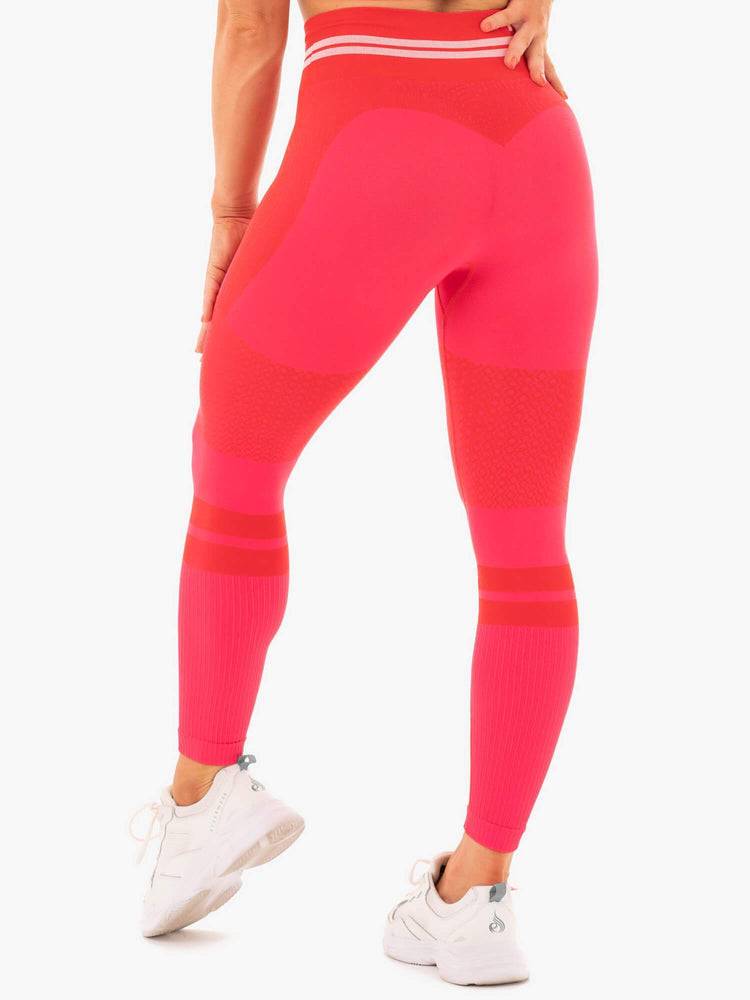 Ryderwear Women Leggings Freestyle Seamless High Waisted Women's Leggings Red | CA2227ZG