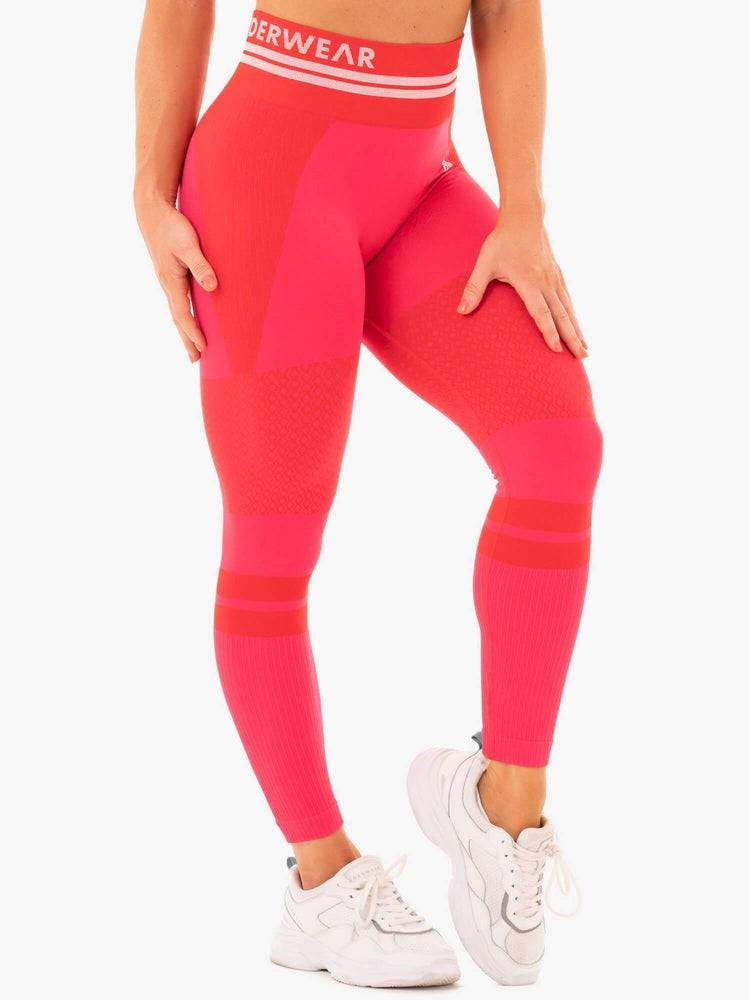 Ryderwear Women Leggings Freestyle Seamless High Waisted Women's Leggings Red | CA2227ZG