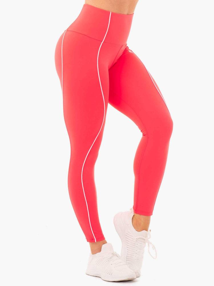 Ryderwear Women Leggings Glow High Waisted Women's Leggings Watermelon | CA2265YU