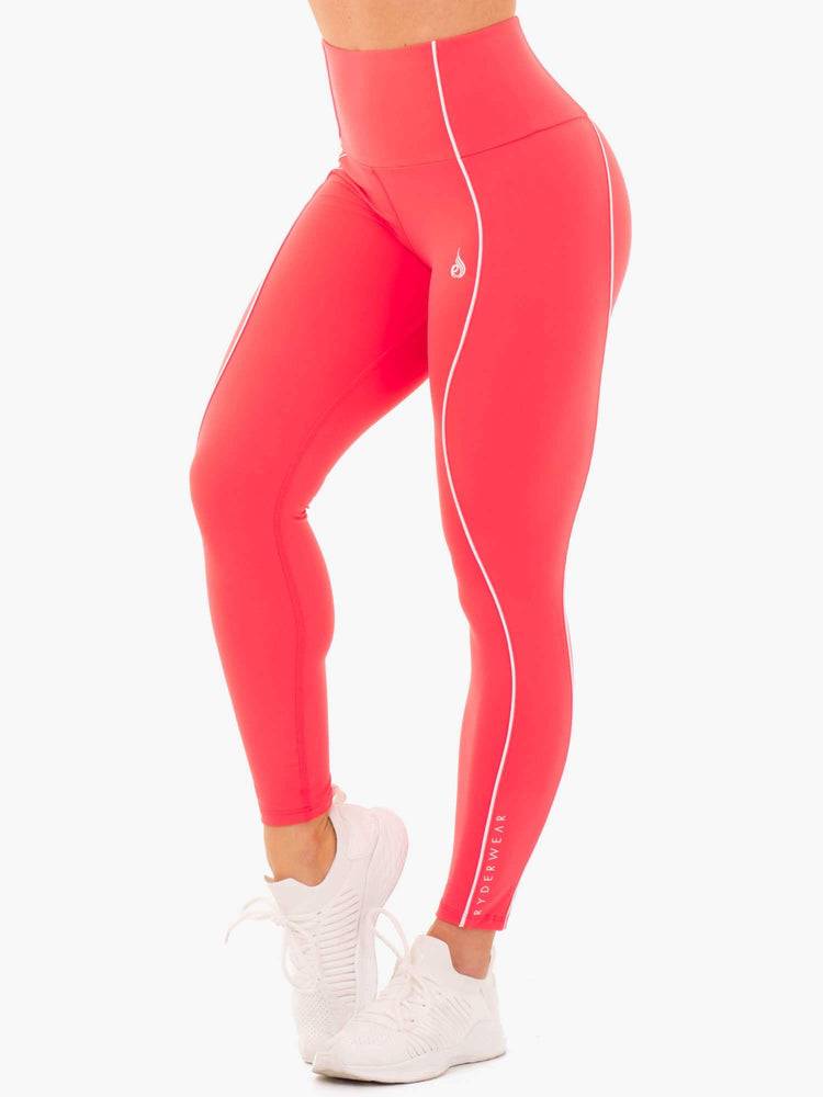 Ryderwear Women Leggings Glow High Waisted Women\'s Leggings Watermelon | CA2265YU