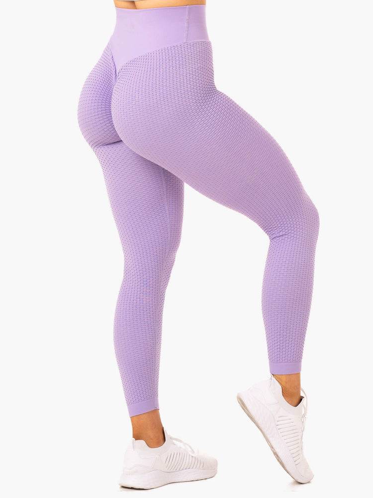 Ryderwear Women Leggings Honeycomb Scrunch Seamless Women's Leggings Lavender | CA2347TV