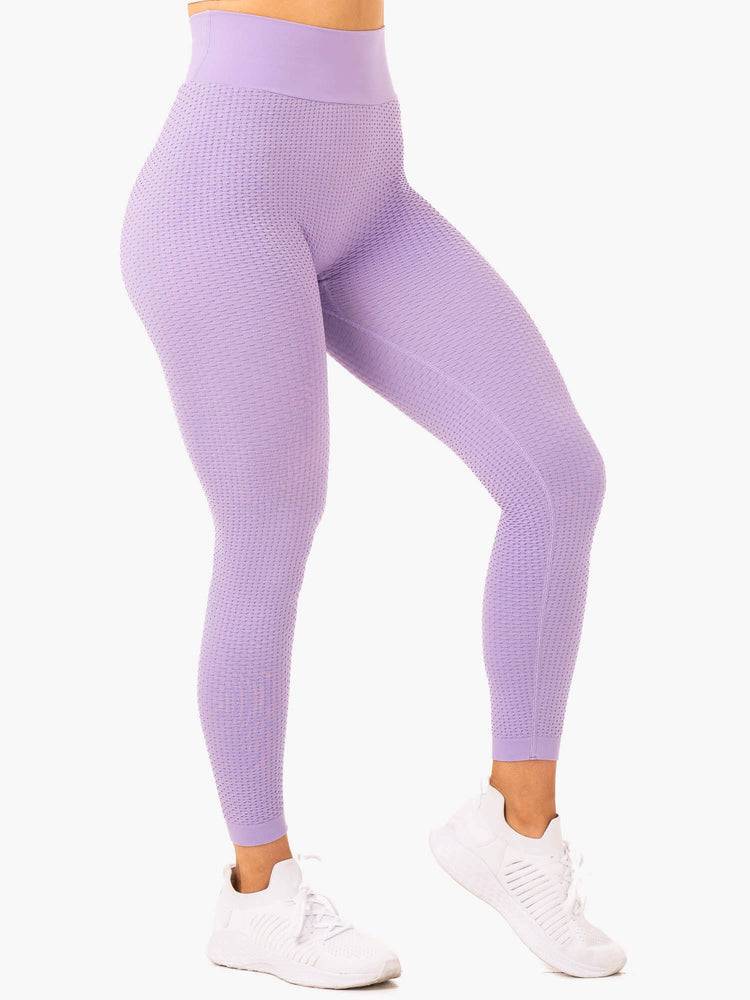 Ryderwear Women Leggings Honeycomb Scrunch Seamless Women's Leggings Lavender | CA2347TV