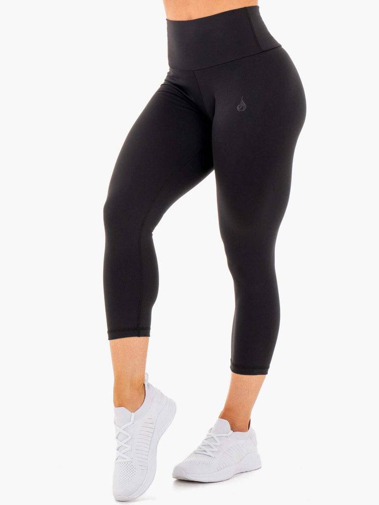 Ryderwear Women Leggings Motion High Waisted 7/8 Scrunch Bum Women's Leggings Black | CA2230VD