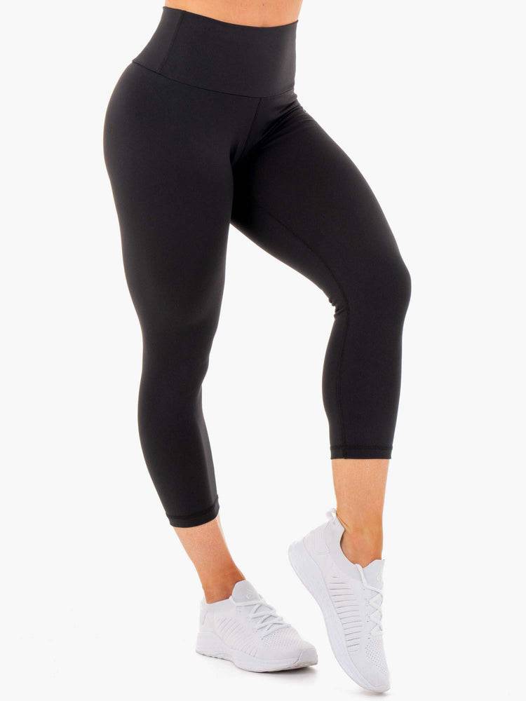 Ryderwear Women Leggings Motion High Waisted 7/8 Scrunch Bum Women's Leggings Black | CA2230VD