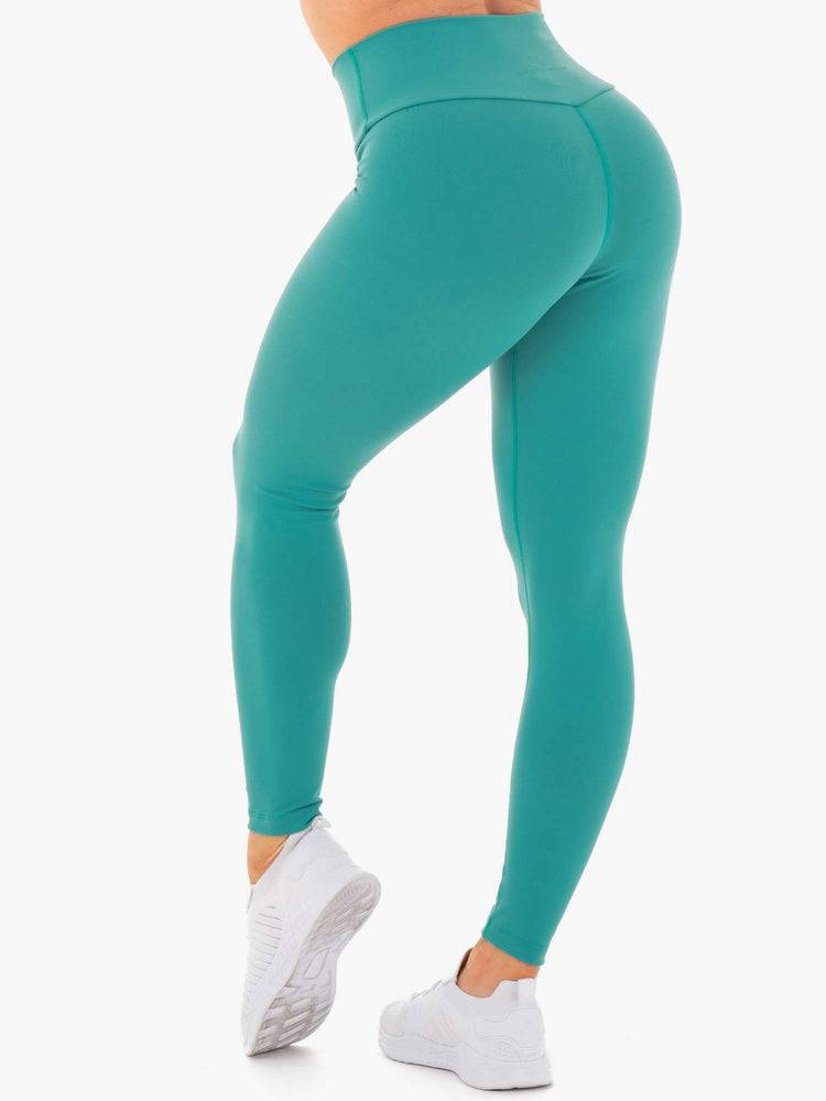 Ryderwear Women Leggings Motion High Waisted Women's Leggings Teal | CA2249HK