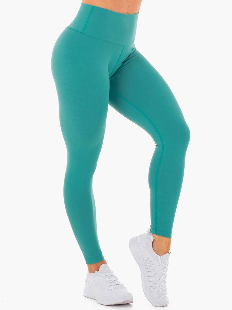 Ryderwear Women Leggings Motion High Waisted Women's Leggings Teal | CA2249HK