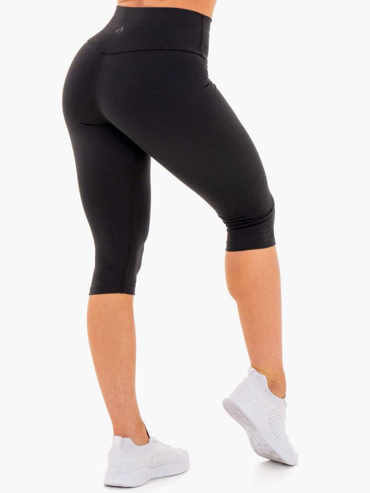 Ryderwear Women Leggings Motion High Waisted Capri Women's Leggings Black | CA2266UT