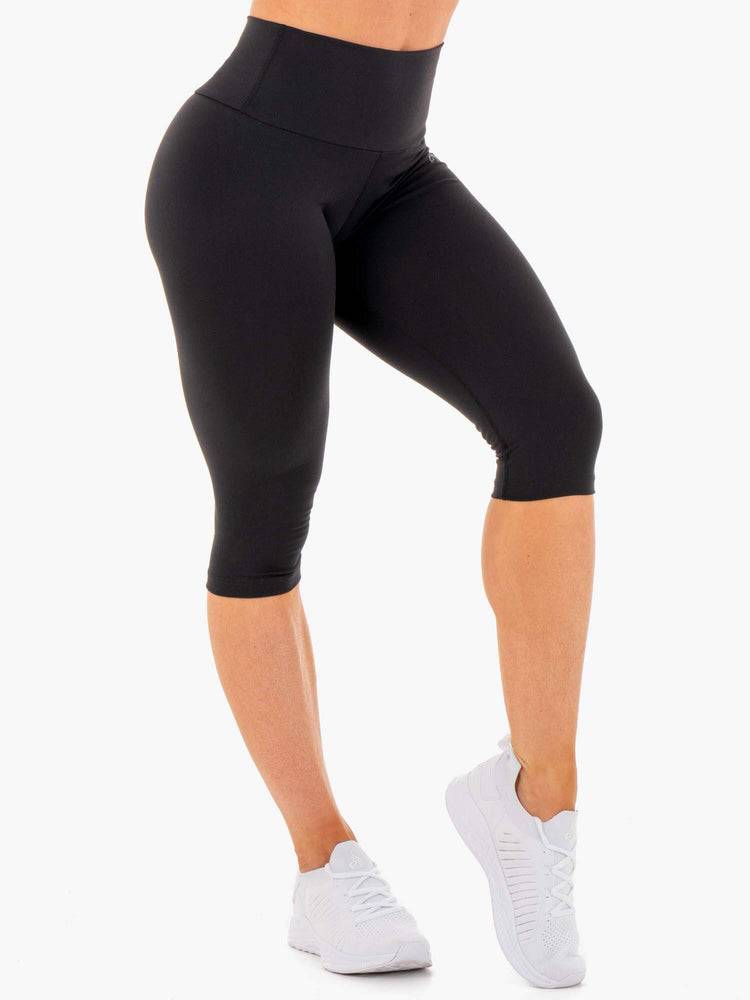 Ryderwear Women Leggings Motion High Waisted Capri Women's Leggings Black | CA2266UT