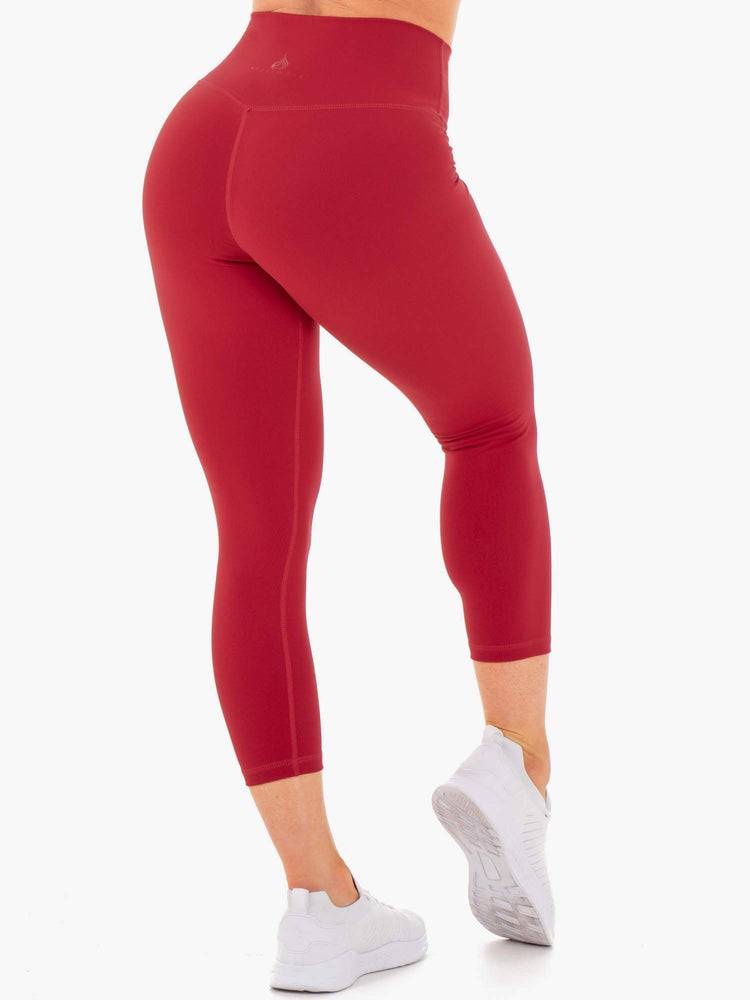 Ryderwear Women Leggings Motion High Waisted 7/8 Women's Leggings Red | CA2289RW