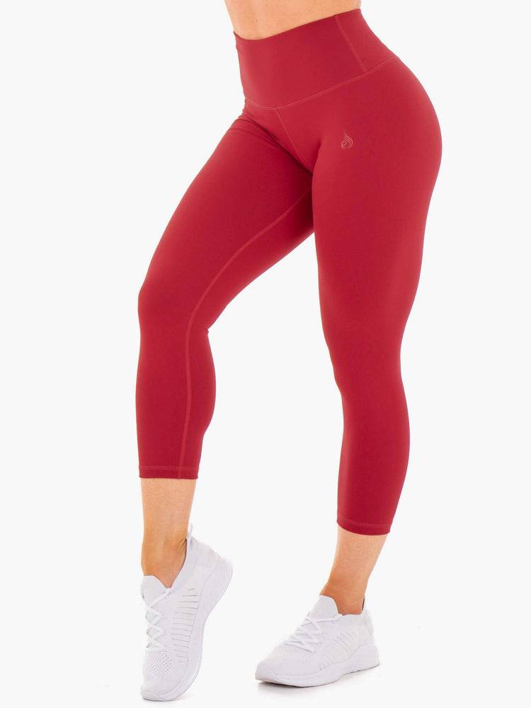 Ryderwear Women Leggings Motion High Waisted 7/8 Women\'s Leggings Red | CA2289RW