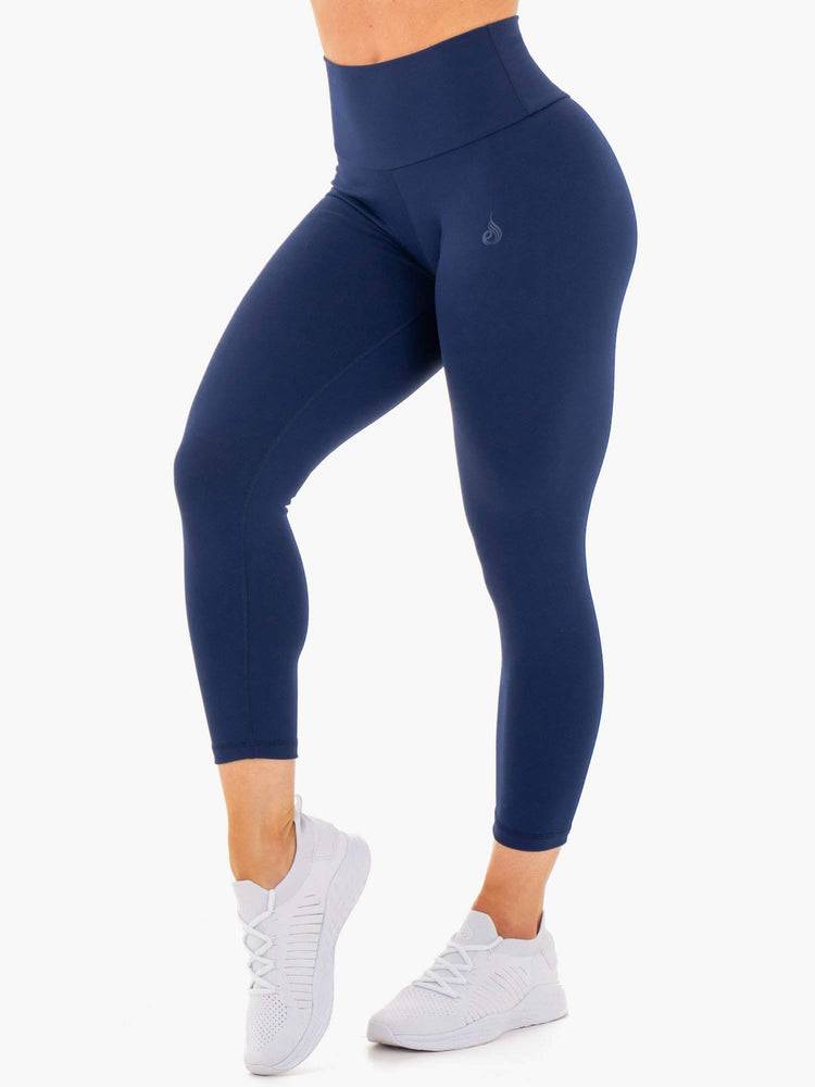 Ryderwear Women Leggings Motion High Waisted 7/8 Scrunch Bum Women's Leggings Navy | CA2400RW