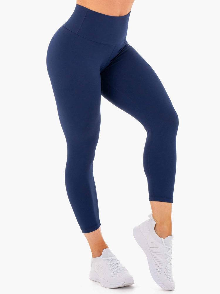 Ryderwear Women Leggings Motion High Waisted 7/8 Scrunch Bum Women's Leggings Navy | CA2400RW