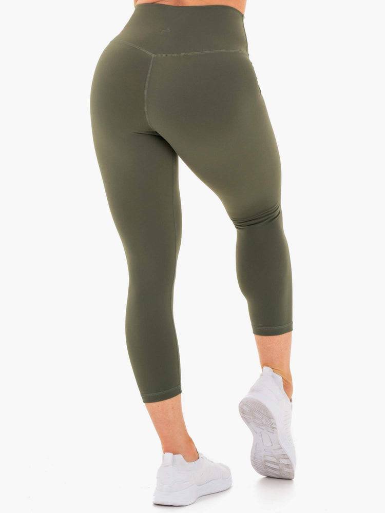 Ryderwear Women Leggings Motion High Waisted 7/8 Women's Leggings Khaki | CA2405NB