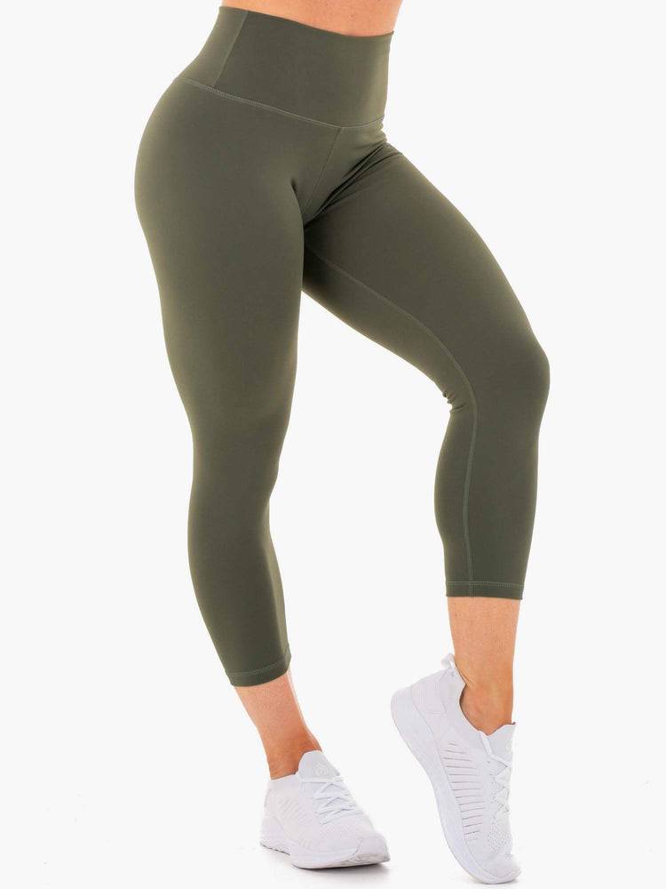 Ryderwear Women Leggings Motion High Waisted 7/8 Women's Leggings Khaki | CA2405NB