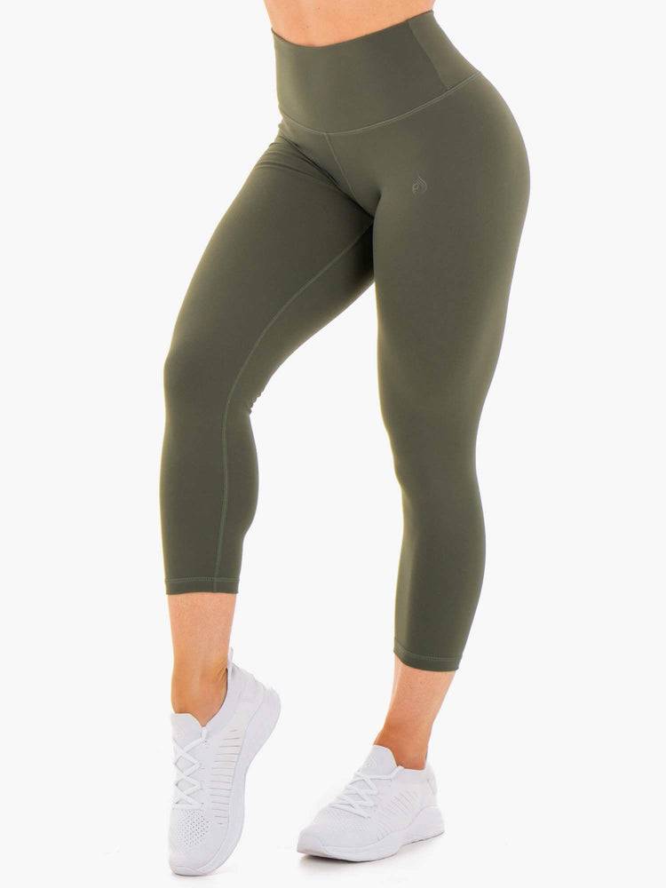 Ryderwear Women Leggings Motion High Waisted 7/8 Women\'s Leggings Khaki | CA2405NB