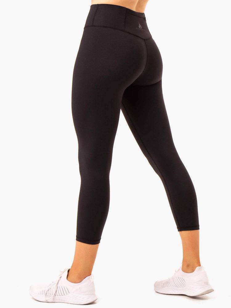 Ryderwear Women Leggings Movement High Waisted 7/8 Pocket Women's Leggings Black | CA2274GL