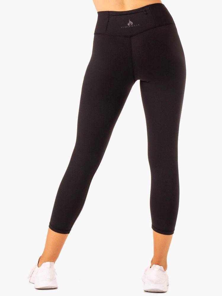 Ryderwear Women Leggings Movement High Waisted 7/8 Pocket Women's Leggings Black | CA2274GL