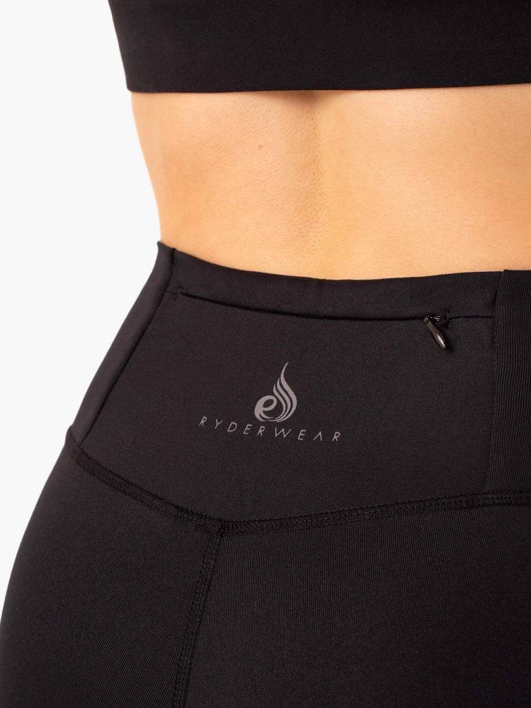 Ryderwear Women Leggings Movement High Waisted 7/8 Pocket Women's Leggings Black | CA2274GL