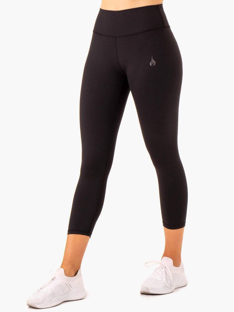 Ryderwear Women Leggings Movement High Waisted 7/8 Pocket Women\'s Leggings Black | CA2274GL