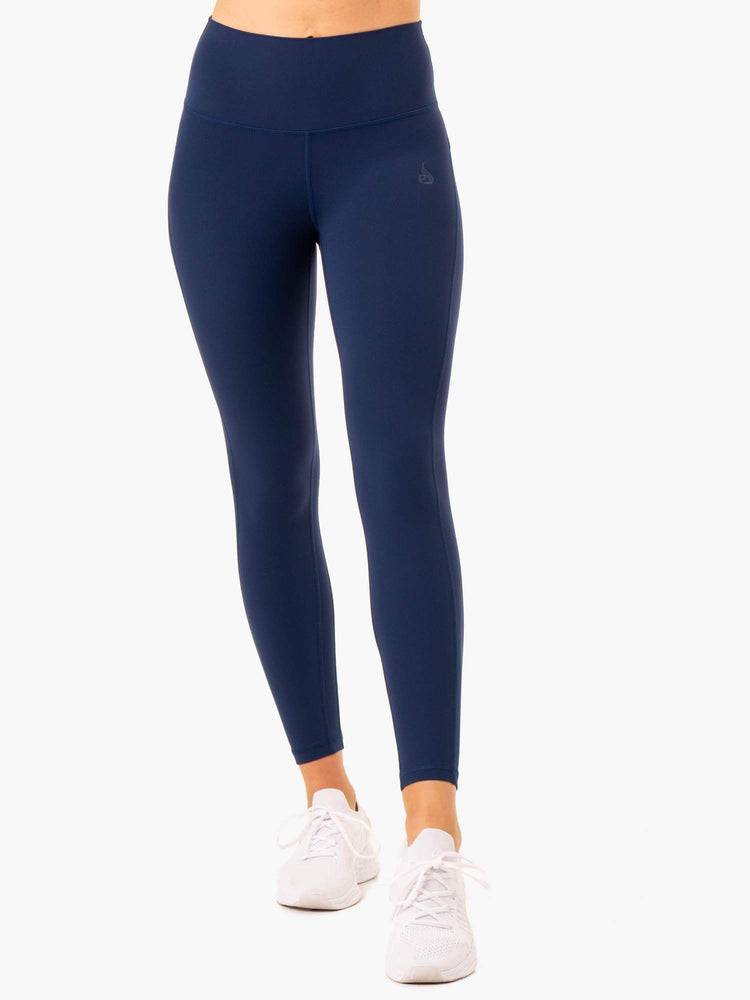 Ryderwear Women Leggings NKD Align Women's Leggings Navy | CA2250JJ