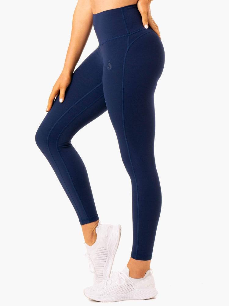 Ryderwear Women Leggings NKD Align Women's Leggings Navy | CA2250JJ