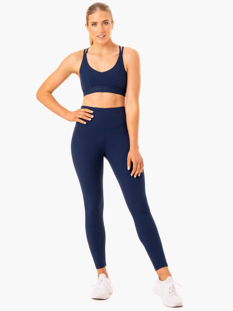 Ryderwear Women Leggings NKD Align Women's Leggings Navy | CA2250JJ