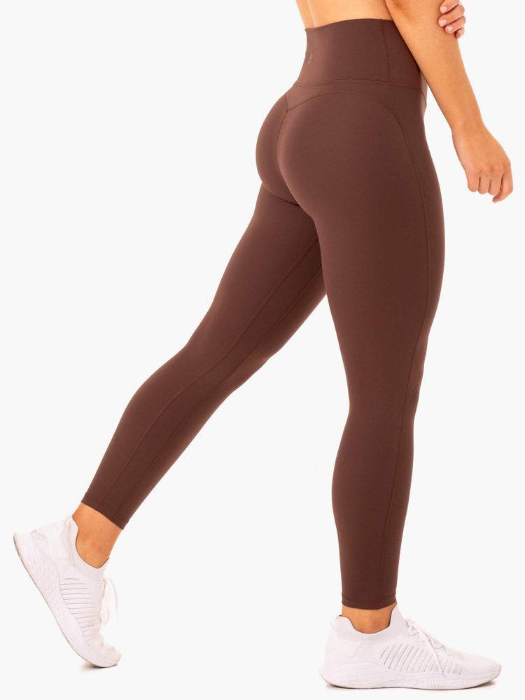 Ryderwear Women Leggings NKD Align Women's Leggings Chocolate | CA2254XF