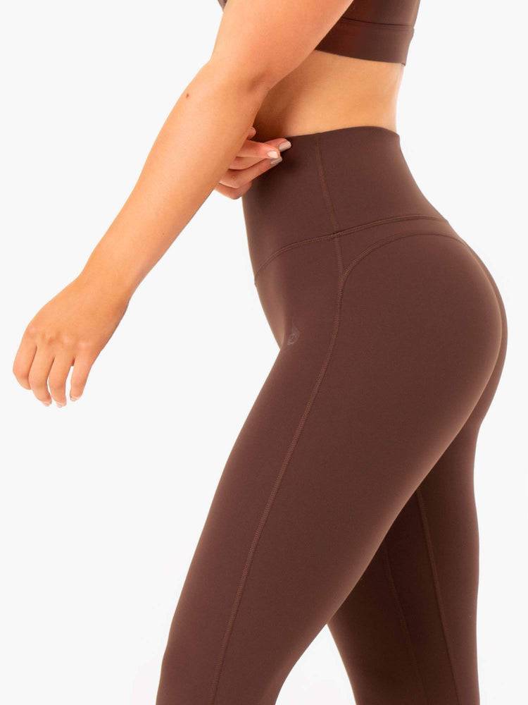 Ryderwear Women Leggings NKD Align Women's Leggings Chocolate | CA2254XF