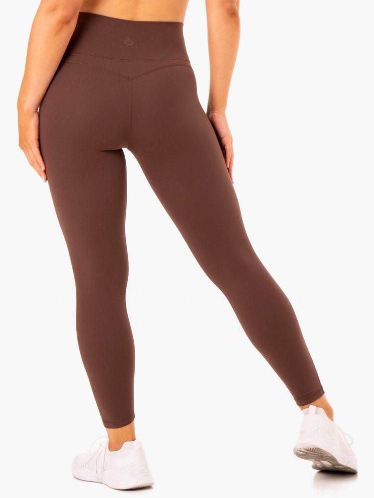 Ryderwear Women Leggings NKD Align Women's Leggings Chocolate | CA2254XF