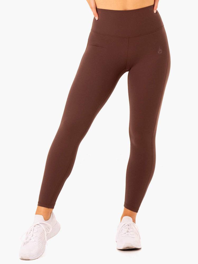 Ryderwear Women Leggings NKD Align Women\'s Leggings Chocolate | CA2254XF