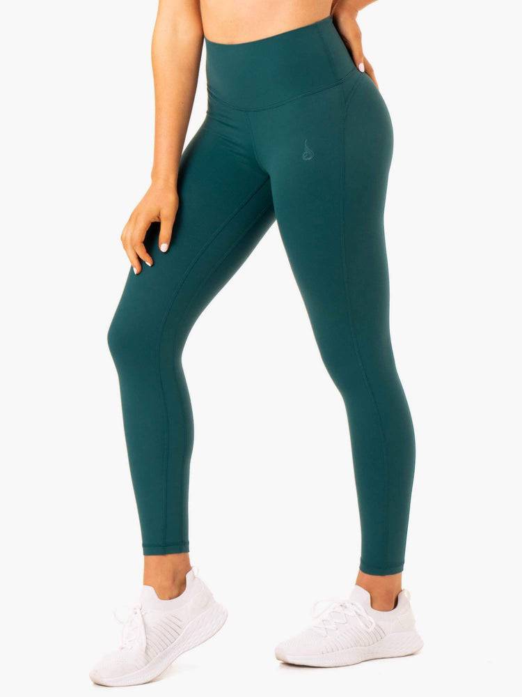 Ryderwear Women Leggings NKD Align Women\'s Leggings Teal | CA2394PQ