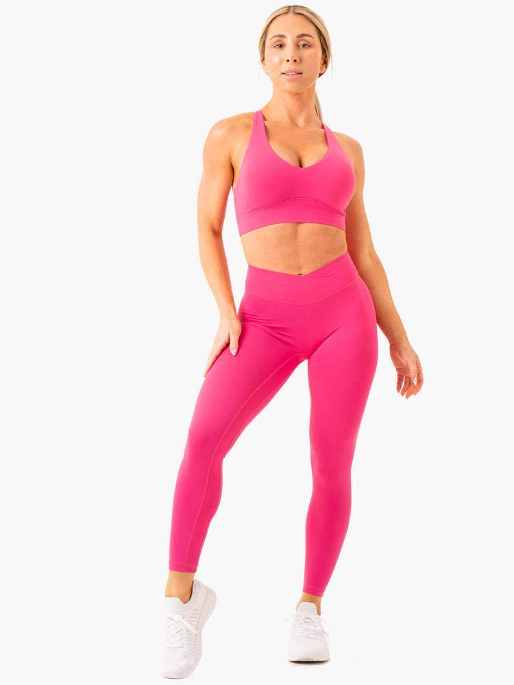 Ryderwear Women Leggings NKD Cross Over Women's Leggings Fuscia | CA2345UT