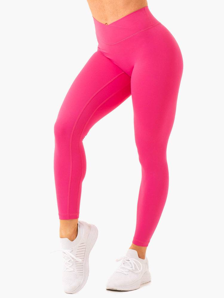 Ryderwear Women Leggings NKD Cross Over Women\'s Leggings Fuscia | CA2345UT