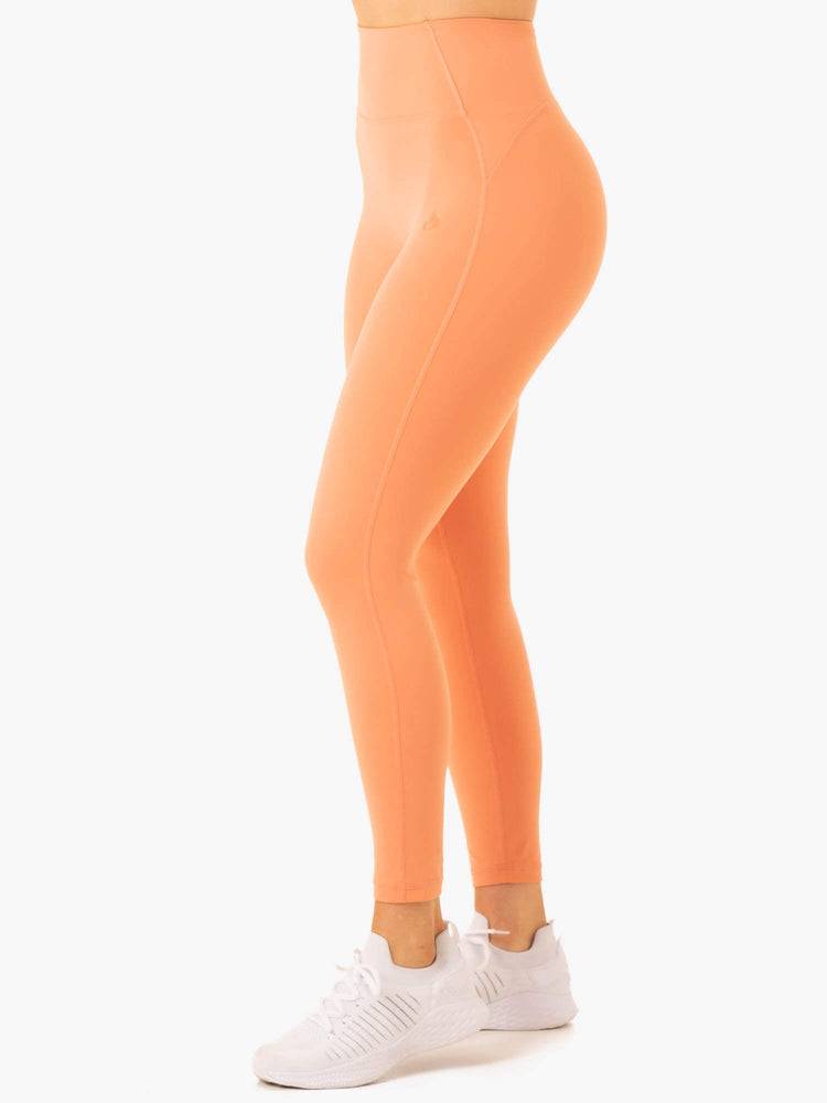 Ryderwear Women Leggings NKD Frame High Waisted Women's Leggings Terracotta | CA2367AP