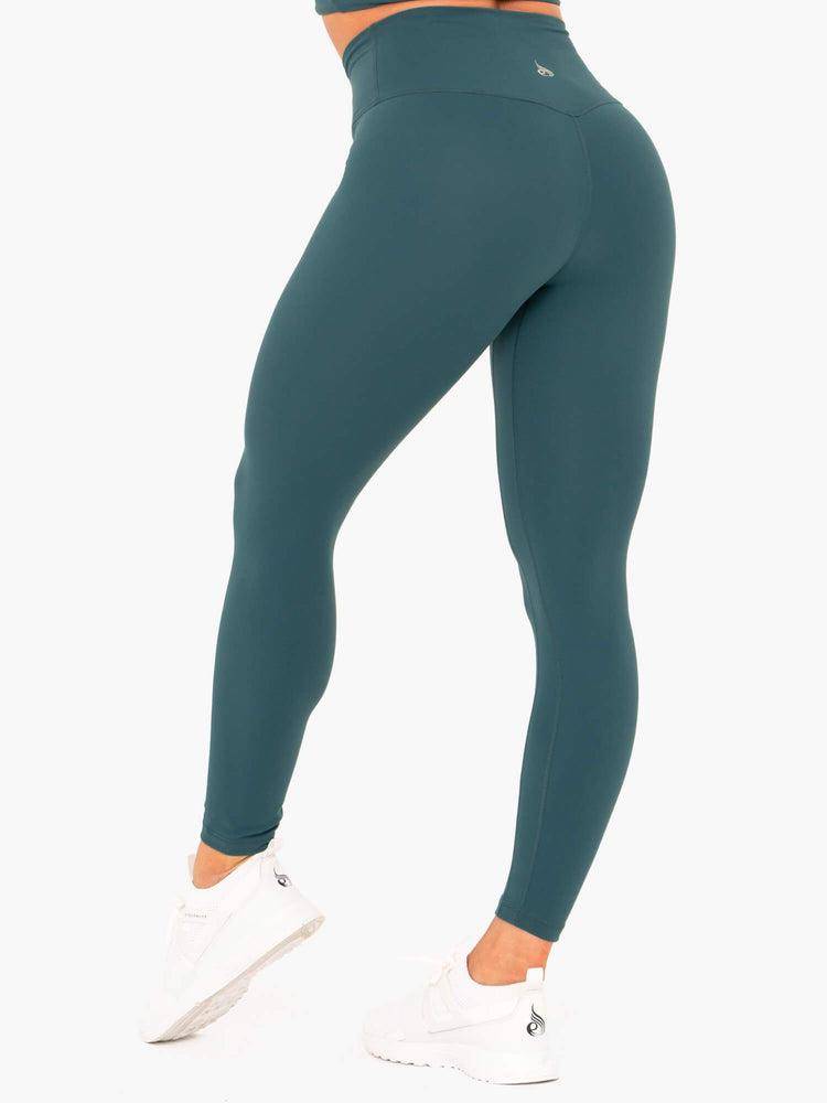 Ryderwear Women Leggings NKD High Waisted Women's Leggings Teal | CA2223HK