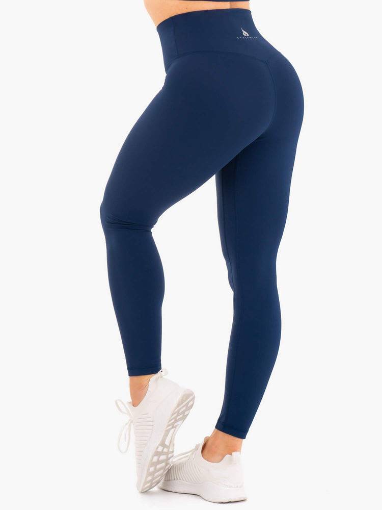 Ryderwear Women Leggings NKD High Waisted Women's Leggings Navy | CA2224JJ