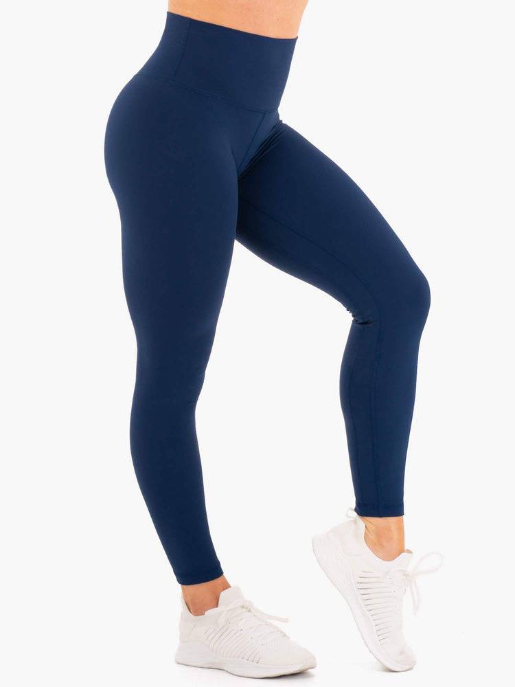 Ryderwear Women Leggings NKD High Waisted Women's Leggings Navy | CA2224JJ