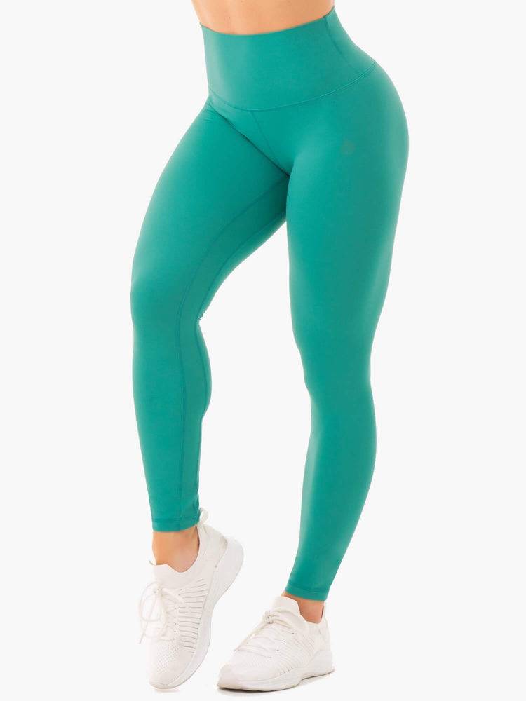 Ryderwear Women Leggings NKD High Waisted Women\'s Leggings Turquoise | CA2237RW