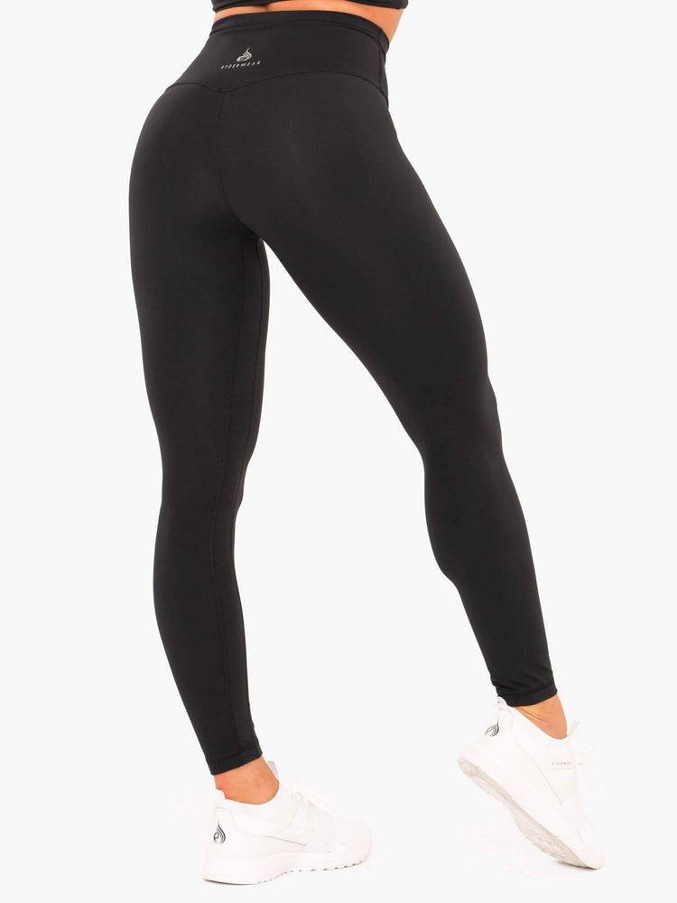 Ryderwear Women Leggings NKD High Waisted Women's Leggings Black | CA2390FM