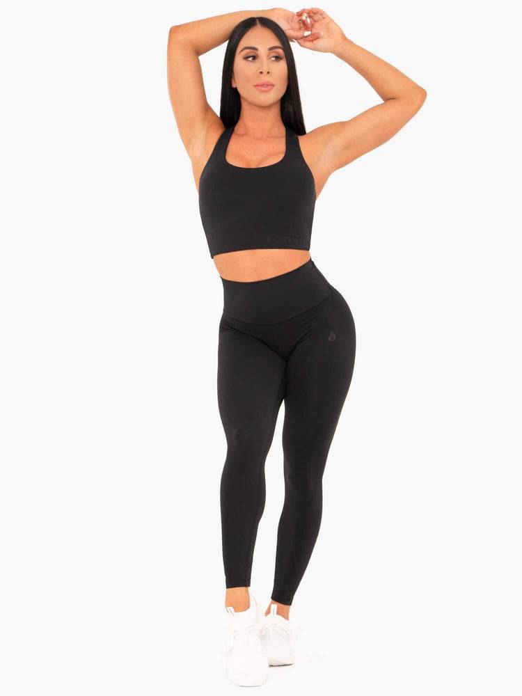 Ryderwear Women Leggings NKD High Waisted Women's Leggings Black | CA2390FM